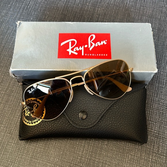 Brand New In Box Ray Ban Aviator 55 Soft Gold Sunglasses